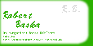 robert baska business card